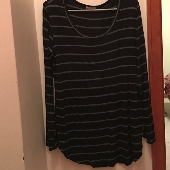 Black & Gray striped shirt