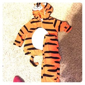 Tiger costume 18months but could fit up to 24mo
