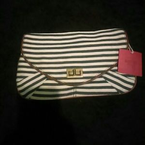 Striped clutch