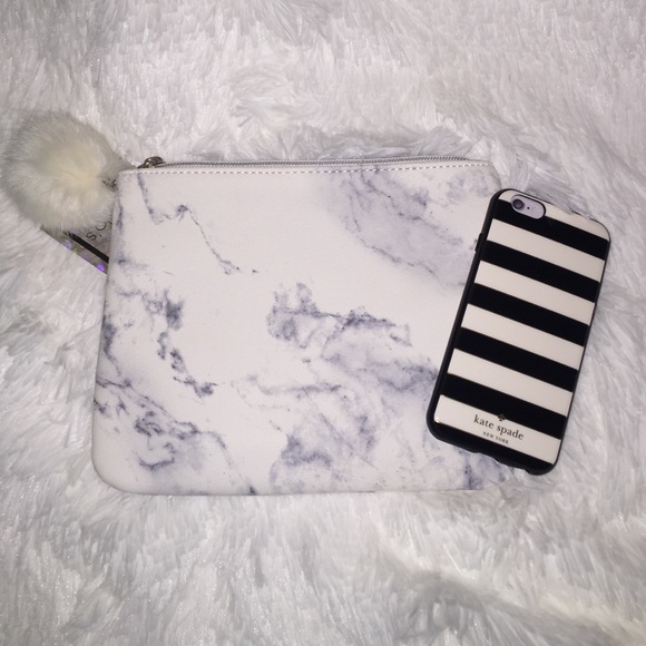 Marble makeup bag