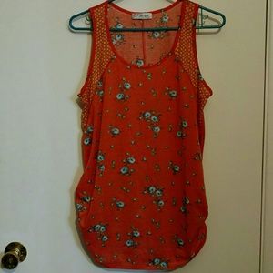 Flower Print Maternity Tank