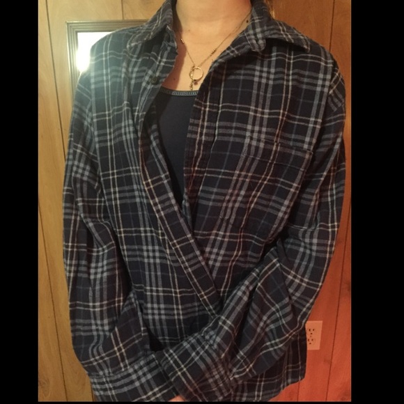 Dark blue flannel!