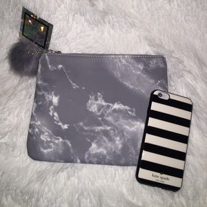 Marble makeup bag