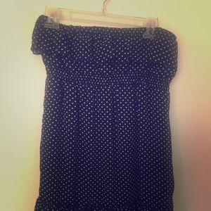 Strapless Black and White Mini Dress