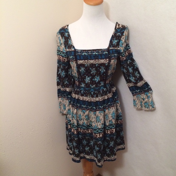 Pacsun Adorable Peasant Long Sleeve Dress