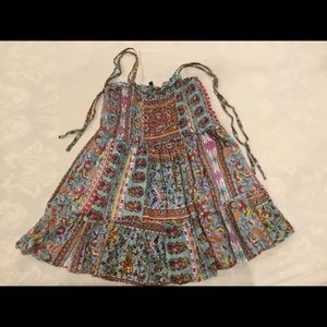 Tiered smocked peasant top