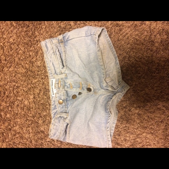 American Apparel denim front button shorts size25 - Picture 2 of 3