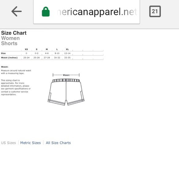 American Apparel denim front button shorts size25 - Picture 3 of 3