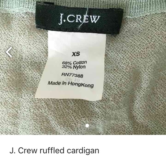 HP 💃🏻💃🏻 J. Crew Cotton Gauze Ruffled Cardigan - Picture 3 of 3