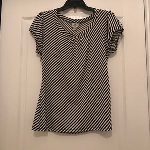 Striped shirt black and white.