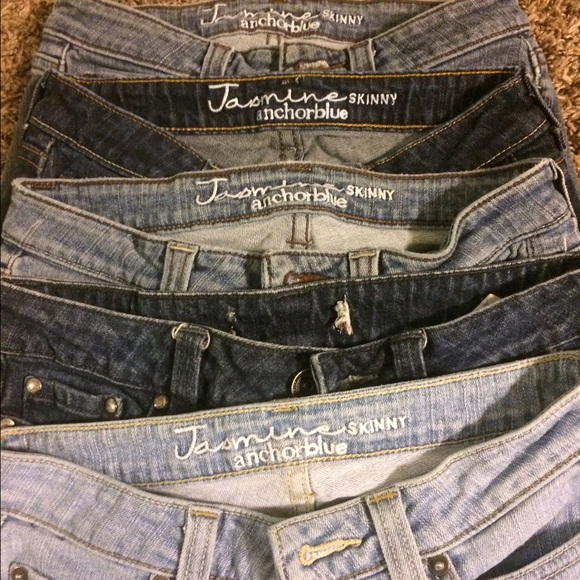 Lot of 5 Anchor blue Jasmine skinny