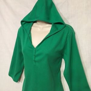 Cato Green Hooded Top.