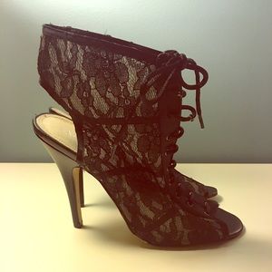 Black lace Aldo heels