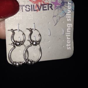 Silver earrings