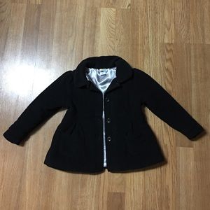 Toddlers fleece pea coat, lined with pockets