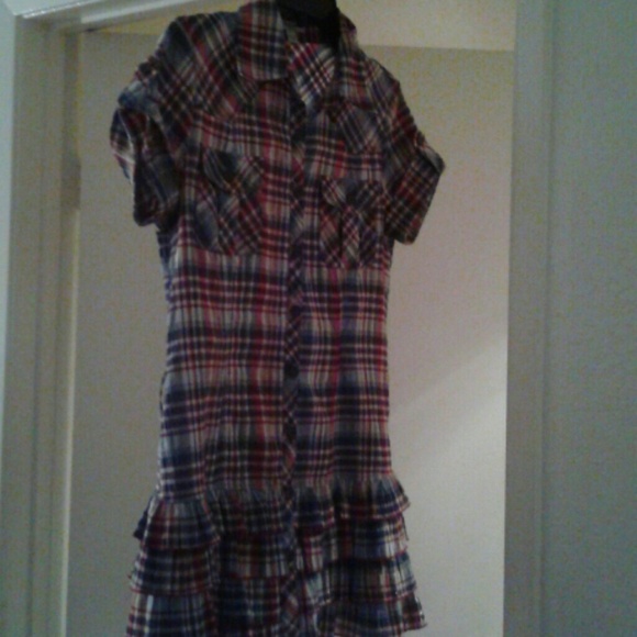 Mini dress with buttons