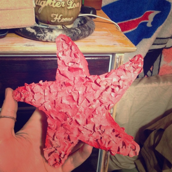 Hand crafted cardboard starfish