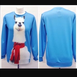 Llama Face Christmas Sweater