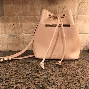 Ted Baker bucket bag, genuine leather, beige