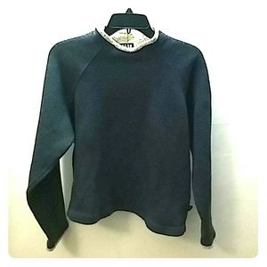 COZY WINTER WARM BLUE FLEECE SWEATER SIZE SMALL