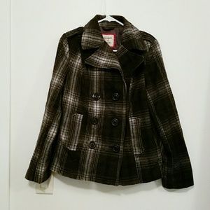 Plaid Pea Coat