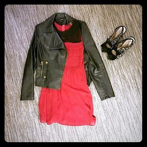 Fun2Fun Red Shift Mini Dress