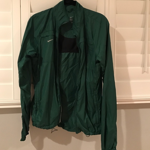 nike rain jacket green