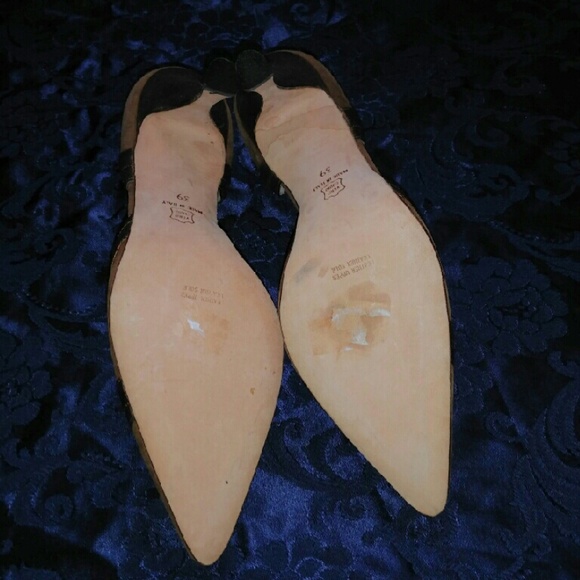 Manolo Blahnik Brown Suede Gold Details Pumps 39 - Picture 4 of 4