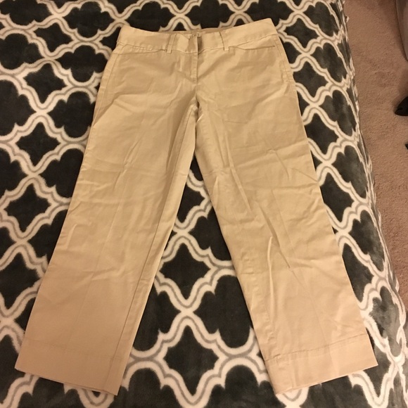 Cream/tan crop pants - Loft