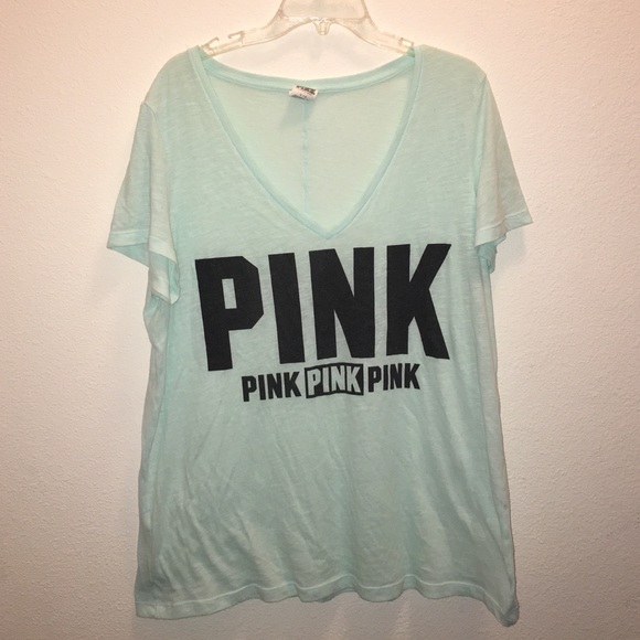 PINK! Victoria Secret teal v-neck