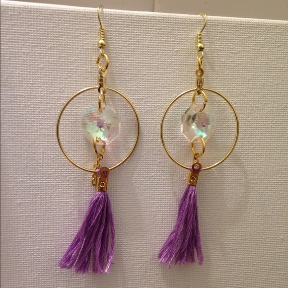 Tassel rhinestone earring