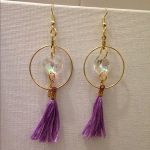 Tassel rhinestone earring