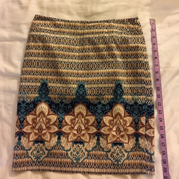 Ann Taylor printed pencil skirt