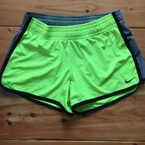 Neon Green Nike Athletic Shorts