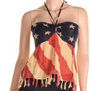 New! USA flag Ralph Lauren Denim Supply halter top