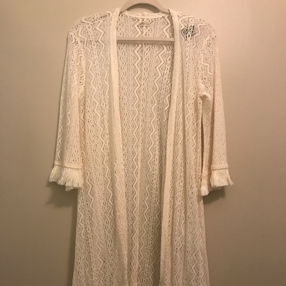 Long hollister lace cardigan
