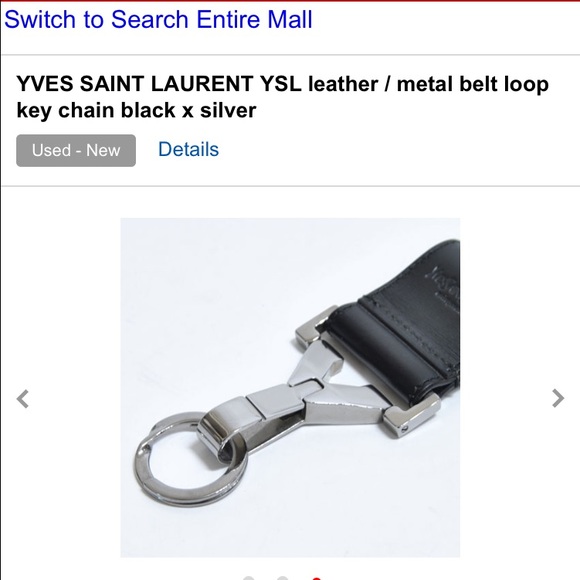 YVES SAINT LAURENT YSL leather/metal belt loop