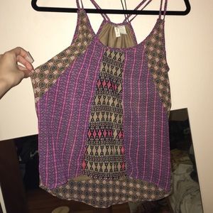 flowy patterned tank top