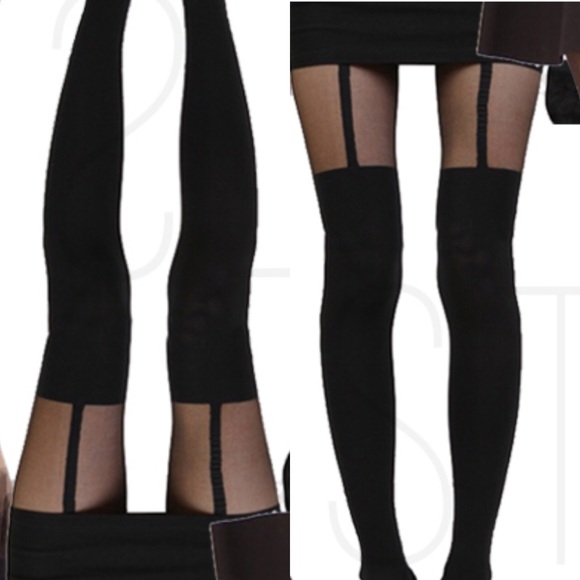 ๐NEW IN๐๐ฏ๐super sexy tights๐๐ฏ(silver black) - Picture 3 of 3