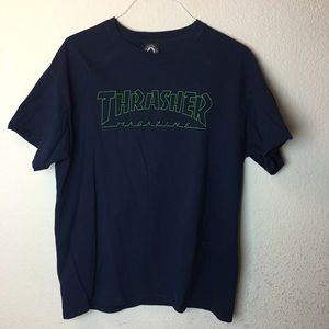 Thrasher size Large. Worn once. Navy/Lime Green