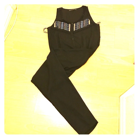 Gathered waist jumpsuit