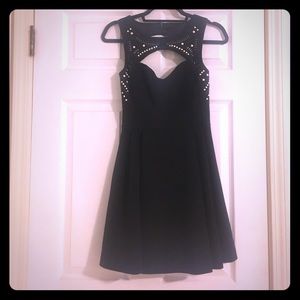 Beautiful black skater dress with studs