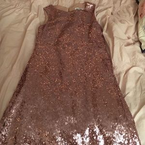 Gorgeous rose gold sequin glitter dress