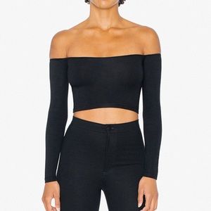 American Apparel Off-Shoulder Crop top