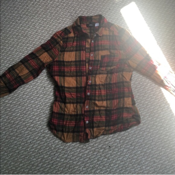 BDG Orange/Red Fall Flannel