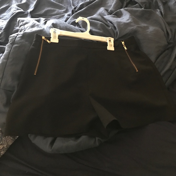 High waisted black shorts