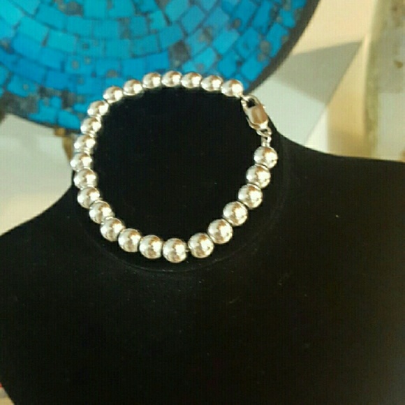 Italian Sterling Silver Bead Bracelet 🌺💐 - Picture 2 of 3