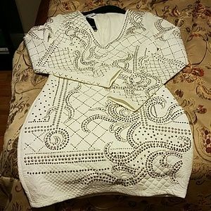 Embellished longsleeve dress