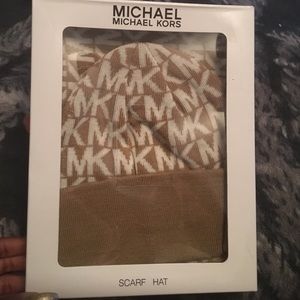 Brand new Michael Kors hat and scarf set