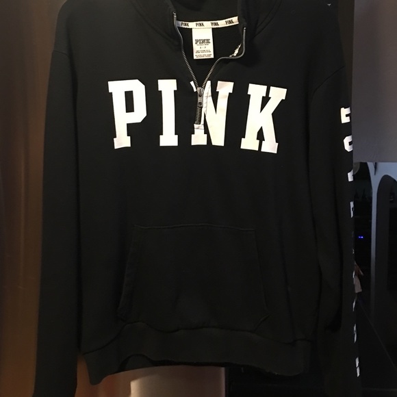 Victoria Secret Pink. Black and white sweatshirt